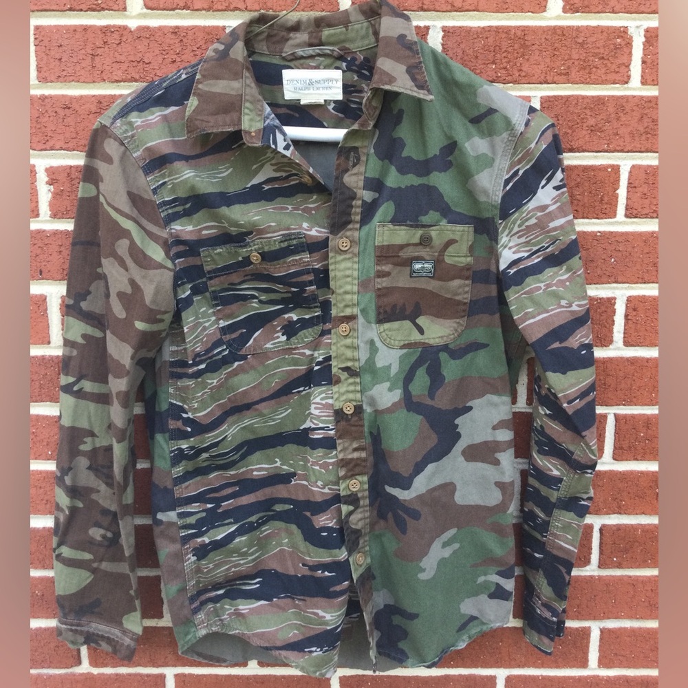 Ralph Lauren Denim & Supply Long Sleeve Camo Shirt S